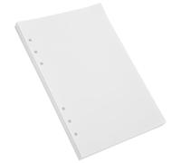 Beavorty 80 Sheets A5 Loose-leaf Notebook Paper Refills, Ivory White Blank Planner Inserts with 6 Holes for Ring Binder Organizers, Smooth Refill Paper for Office and School Use