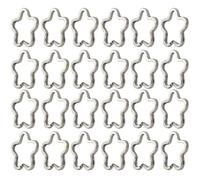Beavorty 80pcs Flower Shaped Split Key Rings Flat Metal Keychain Rings Bulk Pack, Multi-Functional and Easy to Use Accessories for Making Jewelry and Staying at Home