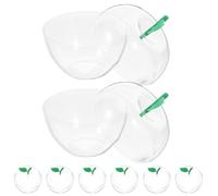Beavorty 8pcs Apple Filling Box Small Plastic Apple Shaped Candy Jar for Christmas Party Birthday Favor Boxes Fillable Ornament Balls for Wedding Guest