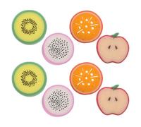 Beavorty 8pcs Bath Sponges Fruit-Shaped Pu Soft Exfoliating Shower Sponge Set for ’ Bathing - Red Fruit, Kiwi, Pitaya, Orange Designs