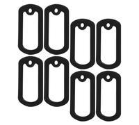 Beavorty 8pcs Black Silicone Dog Tag Silencers Covers for Noise Reduction Military Style Id Tag Protectors Pet Collar Accessories for Dogs