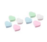 Beavorty 8pcs Heart Shape Facial Sponge Puff Dual Use Wet and Dry Makeup Cleaning Tool for All Skin Types and Makeup Removal Mixed Color Sponge for Daily Use