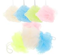 Beavorty 8pcs Mesh Bath Balls with Hanging Rope Exfoliating Shower Balls for Gentle Skin Care for Body Wash and Shower Gel