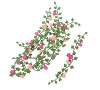 Beavorty 8pcs Miniature Fake Flower Vines with Leaves for Dollhouse Garden Decorations, Micro Landscape Accessories for Fairy Garden Scene and Miniature Home Décor