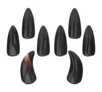 Beavorty 8pcs Natural Horn Guzheng Practice Nails with Groove Design, Small Size Finger Protectors for Adults and Beginners, Professional Guzheng Accessories for Performance and Practice