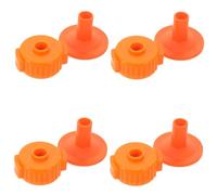 Beavorty 8pcs Orange Plastic Quick Release Cymbal Nut Set with 4 Tube Holders and 4 round Fasteners for Drum Kit Cymbal Stand Replacement and Maintenance