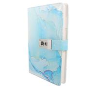 Beavorty A5 Diary Notebook with Lock, Passcode Protected Journal in Sky Blue, Secure Password Book for Students and Office Use, Creative UV Coated Lockable Notebook
