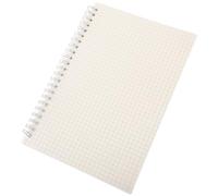 Beavorty A5 Spiral Grid Notebook for Students and Office Use, 80 Sheets Coil Notepad Smooth Writing Surface, Portable English Diary Notepad for Work and Study