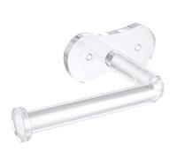 Beavorty Acrylic Wall Mounted Toilet Paper Holder No Punching Tissue Roll Dispenser with Screws Bathroom Toilet Tissue Storage Rack for Bathroom