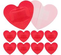 Beavorty Adhesive Bandages 25pcs Heart-Shaped Breathable Patches Bandages: Pe Waterproof Wound Covers - Plasters for Travel Essentials