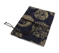 Beavorty Adjustable A5 Cloth Book Sleeve Fabric Cover with Vintage Totem Print, Washable Reusable Protective Book Protector for Notebooks and Journals