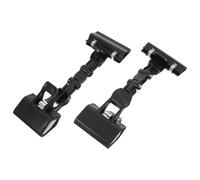 Beavorty Adjustable Double Head Drawing Clip 2pcs, Flexible Rotatable Painting Clamp Holder for Artists, Black Sketch Holder Clips for Canvas, Documents, and Copy Display