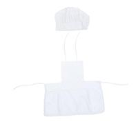 Beavorty Adorable Chef Design Outfit Set Newborn Photography Props for Boys Hat Clothes Large Months Soft Comfortable for Beautiful Photos