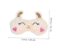 Beavorty Alpaca Design Blackout Eye Mask for Women Comfortable Plush Sleeping Eye Cover Lightproof Blindfold for Restful Sleep Soft Cozy Material Cute Nature-Inspired