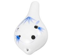 Beavorty Alto C Ceramic Ocarina Flute with Six-hole Design, Portable Pottery Wind Instrument Featuring Pure Tone Calibration, for Beginners and Professional Musicians at Family Gatherings