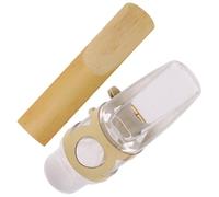 Beavorty Alto Saxophone Mouthpiece Set Easy Assembly and Disassembly Polished Surface with Acrylic and Wood Material Includes Reed and Ligature for Saxophone Suitable for Alto Sax