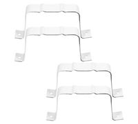 Beavorty Aluminum Alloy Downspout Strap Gutter Pipe Clamp Adapter 4pcs White 100x80mm Rain Gutter Brackets for Roof Drainage Systems