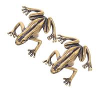 Beavorty Animal-Shaped Brass Drawer Handles 2Pcs Frog Design for Bedroom Bathroom Wardrobe Cupboard Furniture