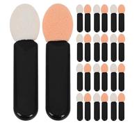 Beavorty Applicator with Acrylic Handles Black 100pcs Mini Eyeshadow Sticks Gentle and Soft Makeup Brushes and Festival Touch-ups for Universal Application, for Travel