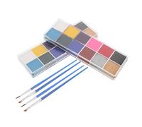 Beavorty Body Paint Colors Water-based Face Painting Kit Makeup Paint for Boys and Girls Festivals Theater Cosplay Portable Travel Palette
