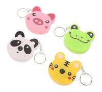 Beavorty Boys and Mini Animal Tape Measure 4Pcs Set Retractable Keychains Featuring Tiger and Frog for Sewing and DIY
