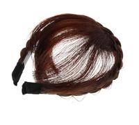 Beavorty Braided Headband Natural Fringe Bangs for Women Synthetic Hair Twist Braid Extension for Casual Everyday Wear
