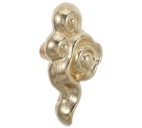 Beavorty Brass Cloud-Shaped Cabinet Handle Vintage Antique Door Knob Set, Solid Brass Kitchen Drawer Pulls for Wardrobe Cupboard, Golden Finish Hardware for Furniture Replacement
