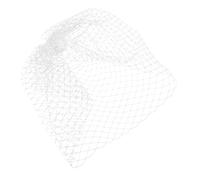 Beavorty Bridal Birdcage Veil White Mesh Fascinator for Weddings Birthdays and Special Occasions Sturdy Hair Accessory for Brides