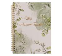 Beavorty Business Checkbook Register Notebook Bank Transaction Register Booklets for Personal and Small Business Accounting Financial Budget Planner Ledger with Vine Pattern Cover