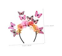 Beavorty Butterfly Headband Lightweight Floral Fascinator for Women Comfortable Bridal Accessory for Weddings Halloween Parties Travel Photoshoots