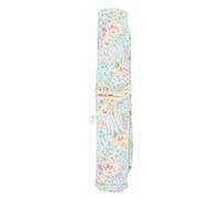 Beavorty Canvas Pencil Case Roll up Paint Brush Holder 22 Slots Double Layer Floral Design Large Capacity Portable Artist Watercolor and Oil Painting Pen Storage Pouch for Travel and School