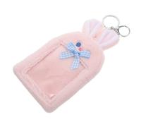 Beavorty Card Pack Cute Plush Bunny Rabbit Photo Card Holder Keychain Korean Style Holder for School Office Student