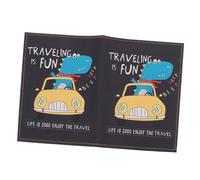 Beavorty Cartoon Dinosaur Passport Cover Waterproof Passport Organizer Card Slots and Bank Card Pouch