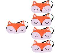 Beavorty Cartoon Fox Pattern Sleep Eye Mask Comfortable Elastic Band Blocks Light for Relaxation for Travel Office Camping Indoor Use Soft Contoured Design for Sleep