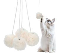 Beavorty Cat Tree Replacement Ball Toy with Bell 4 pack Cat Scratch Post Balls for Hanging on Trees Interactive Play and Scratching Post Accessory