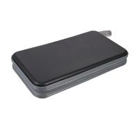Beavorty CD Storage Case Black Plastic Disc Organizer Shock Prevention and Disk Protection, Portable CD and Booklet Storage Wallet Case for Car Use
