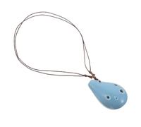 Beavorty Ceramic 6-hole Alto Ocarina for Beginners, Educational Wind Music Instrument in Light Blue, Suitable and Students Learning Folk Music