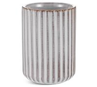 Beavorty Ceramic Coffee Mug, 300ml Retro Handless Tea Cup with Kiln Altered Glaze, Japanese Style Porcelain Striped Tumbler for Office Afternoon Water Milk, Unique Gift