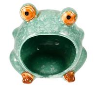 Beavorty Ceramic Hamster Nest Cooling Pet Hideout Small Animal Frog Shaped Hideaway Hut for Guinea Pigs Summer Sleeping Bed Random Color
