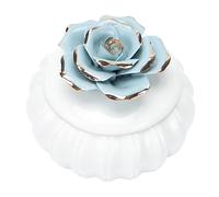 Beavorty Ceramic Jewelry Box Sealed Storage Jar Hand-painted Gold Lid for Home Decor and Earring Storage Creative Nordic Style