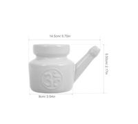 Beavorty Ceramic Neti Pot 350ml Sinus Rinse Bottle Manual Nasal Irrigation Cleaner for Sinus Care White Portable Nose Wash Kit