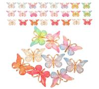 Beavorty Charms Plastic and Resin Material 50 Pcs Assorted Colour Butterfly Shape Not Easy to Deform with Decorative Effect and Random Color for DIY Jewelry Making and Wedding Decor
