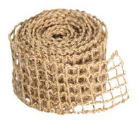 Beavorty Checkered Jute Ribbon with Wire Edge, 3 Yards Rustic Burlap Fabric Ribbon for Wrapping, Craft Projects, and Home Garden Decoration