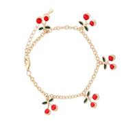 Beavorty Cherry Bracelet for Women Handmade Fashion Jewelry Unique Cherry Design Hand Chain for Birthday Anniversary Elegant Wrist Decor