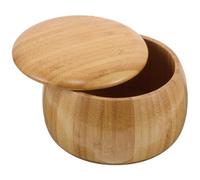 Beavorty Chess Piece Container Large Wood Jar with Lid Go Game Storage Box for Board Game and Travel Chess