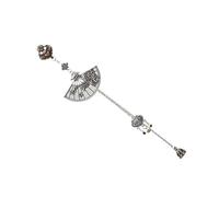Beavorty Chinese Style Vintage Brooch Clip with Dangle Tassel Elegant Accessory for Women for Weddings Parties and Business Events Easy to Attach Durable Design Show Your