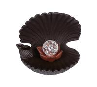 Beavorty Clay Includes Button Battery Backflow Incense Holder Shell Shaped with LED Light, Handmade Aromatherapy Furnace Decor for Study and Sauna Room