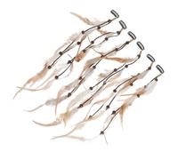 Beavorty Clip in Hair Extensions Vintage Headband Look 6pcs Plume Hair Clip for Women