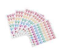 Beavorty Colour-Coded Map Dots Self-Adhesive 280Pcs Map Pointer Stickers for Camping Site Marking Travel Destinations and Educational Use