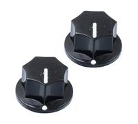 Beavorty Control Knobs 24mm 2pcs Plastic Black Creative Design and Fine Workmanship Rotary Potentiometer Replacement Parts for Volume Control for Electric Guitar and Synthesizer